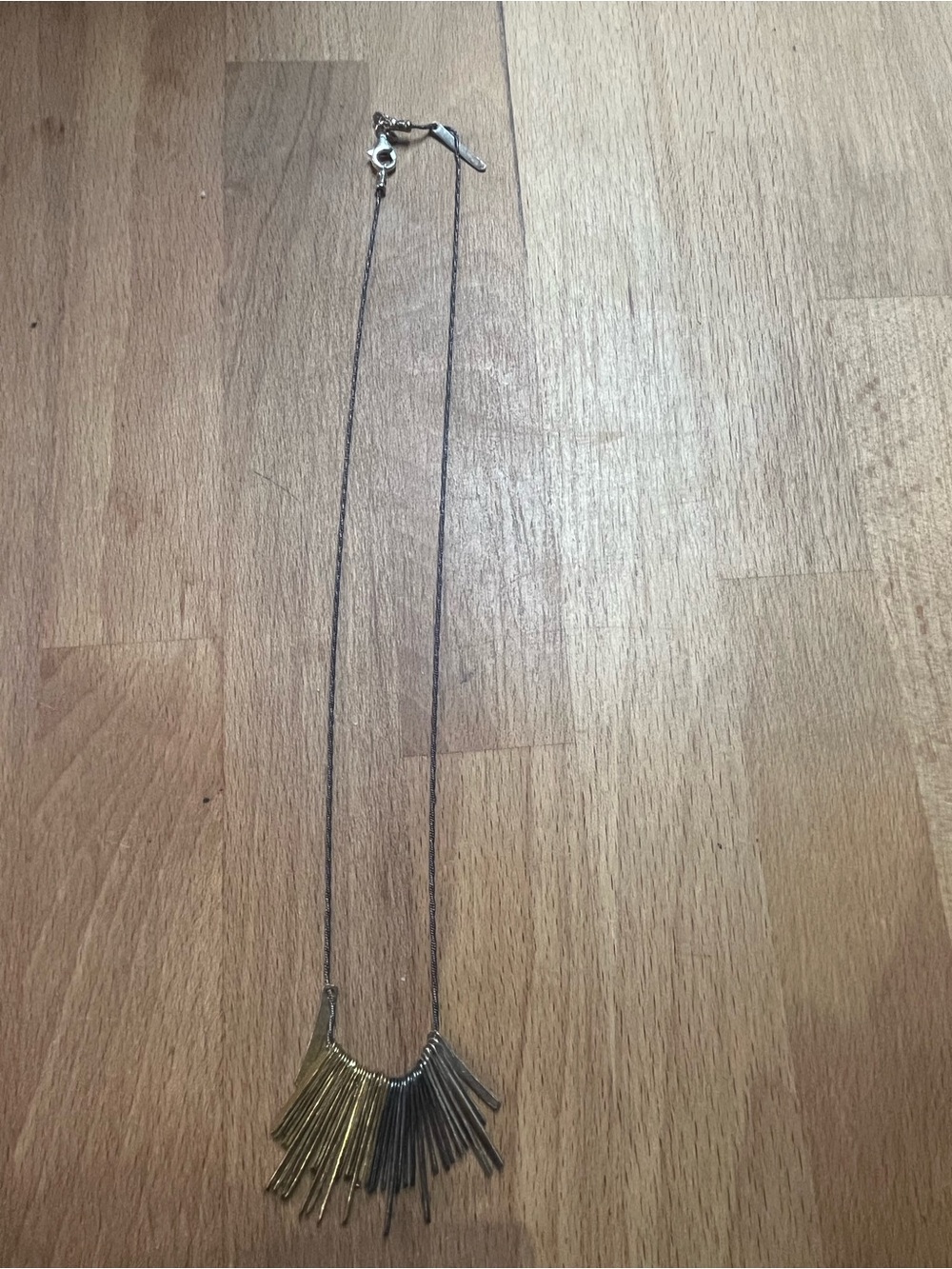 Silpada Gold and Black Fringe Spike Necklace
